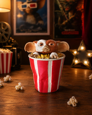Gizmo Figur im Popcorn Topf - Gremlins Kino Deko - 9 cm