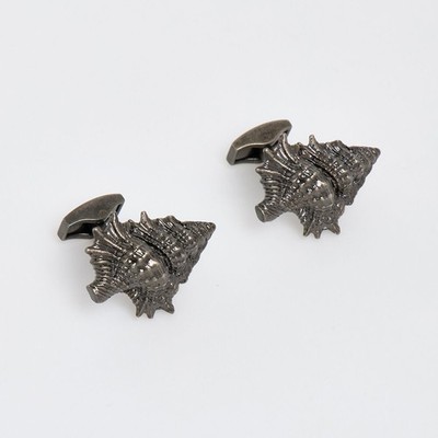 Tateossian Marine Murex Oxidiert Muschel Manschettenknöpfe Herren Brass Oxid CL