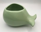 VINTAGE CELERY GREEN STONEWARE SMILEY FACE WHALE PLANTER 7" — photo 9
