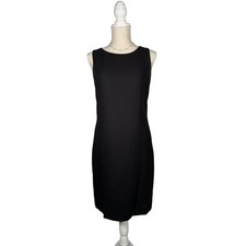 Casual Corner Dress Womens 6 Black VTG Sheath SL Office Party Classic LBD