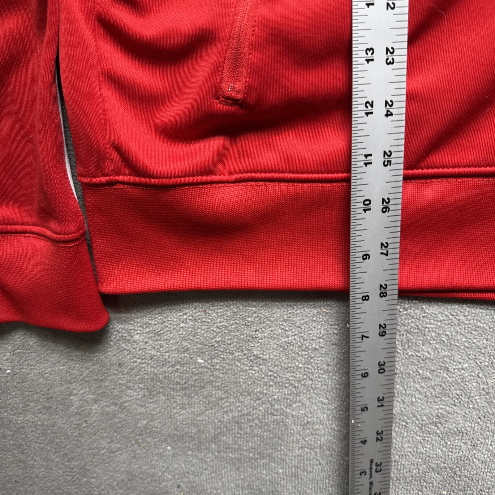 SACAI X NIKE Nike Sportswear Track Jacket Uomo L Rosso Doppio Swoosh Full Zip Tasche Polsino a Coste