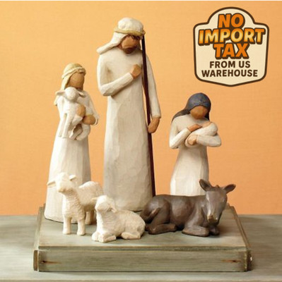   FREE SHIP Holy Family 6-Piece Nativity Starter Set by Willow Tree for Demdaco