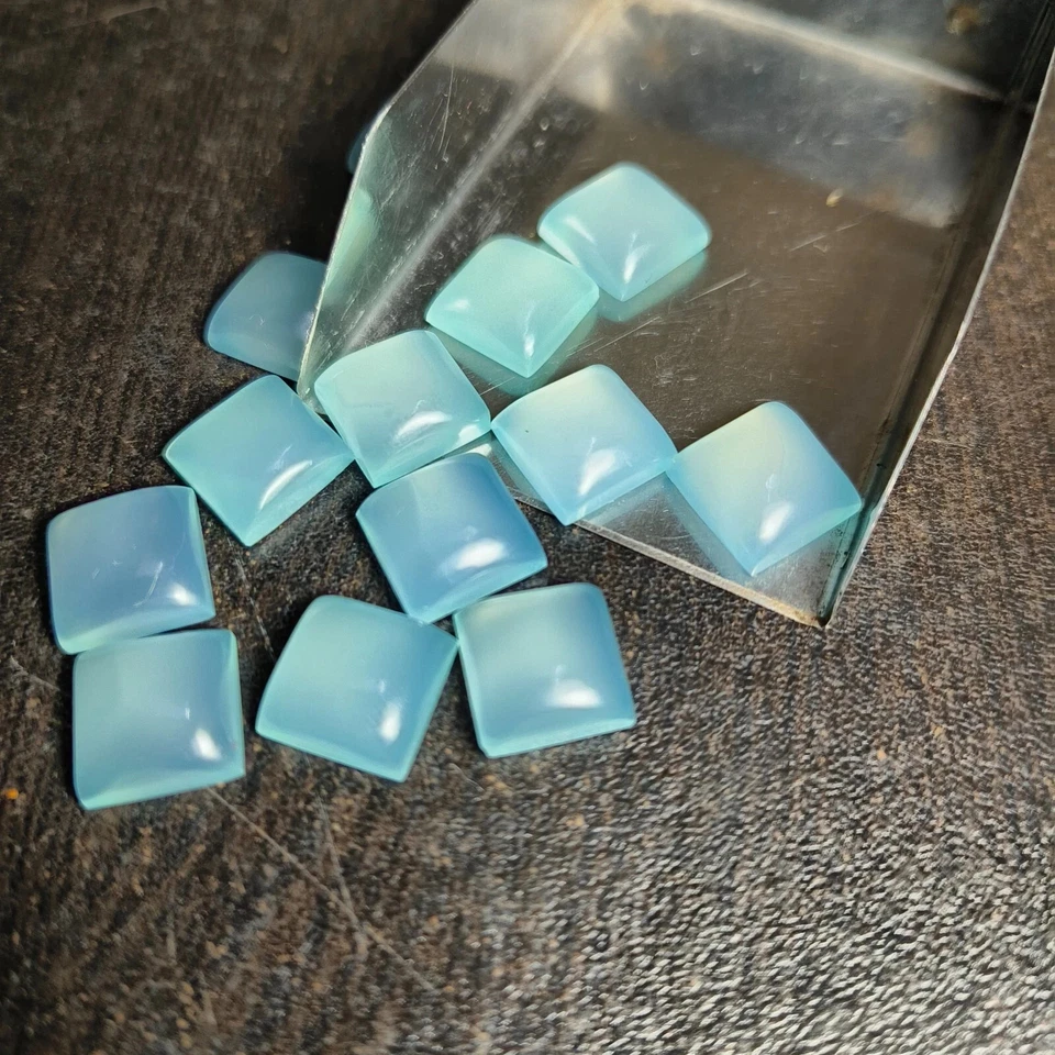 天然水玉髓方形形状校准凸圆形散装宝石 5-20 毫米 — 第 4/4 张图片