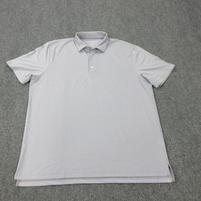 Johnnie-O Polo Shirt Mens XL Gray Polyester Spandex Golf Performance Stretch