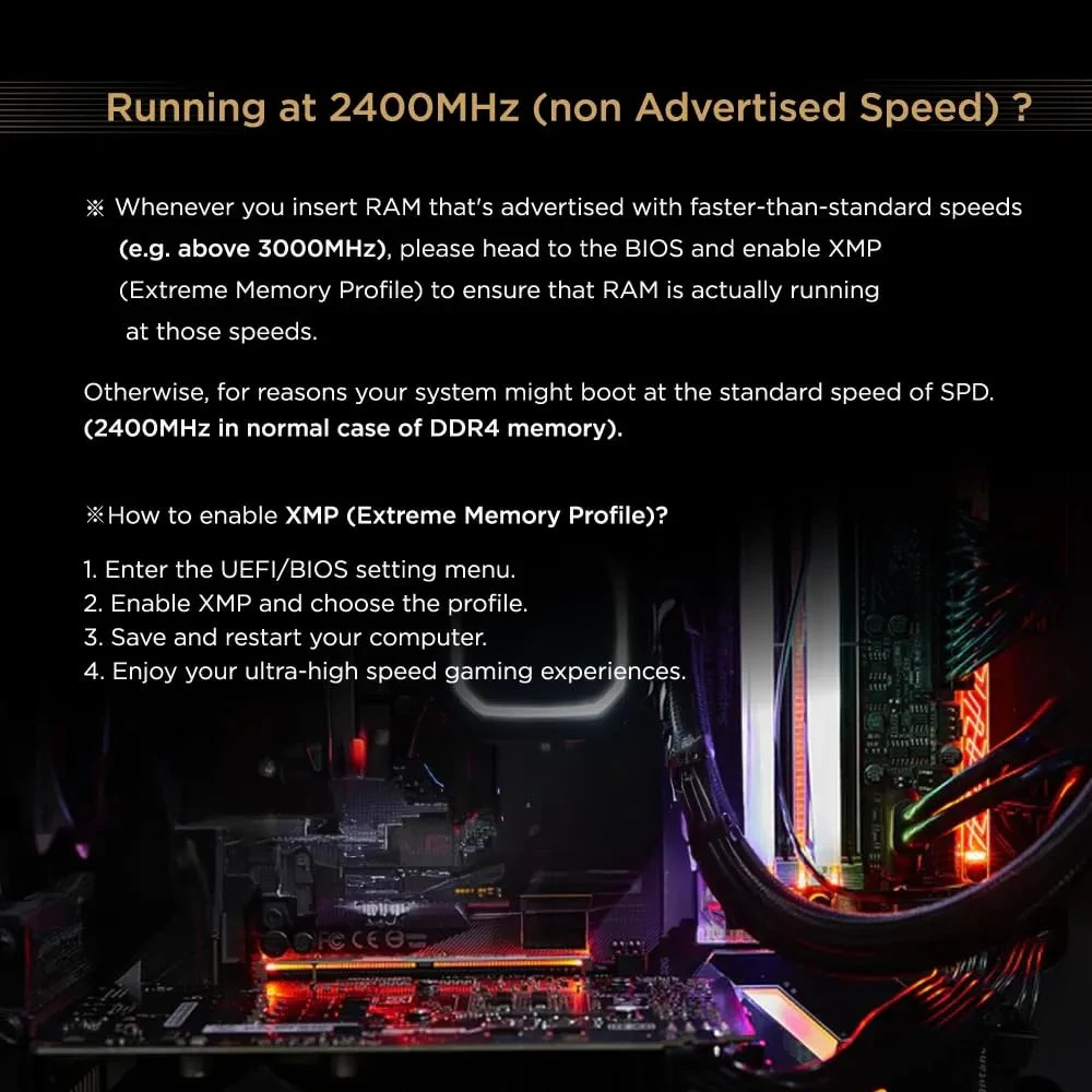 RGB DDR4 RAM] GIGASTONE Game TURBO 32GB Kit (2x16GB)DDR4 3200MHz