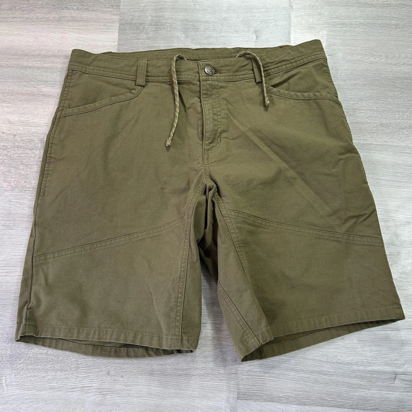 Outdoor Research Wadi Rum Shorts Mens 34 Green Chino Stretch Hiking 10 Inseam