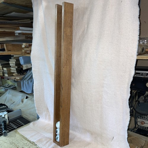 19 Ball Red Oak Golf BALL Display Case Cabinet Handmade In My Woodshop 32”x 3.5” - Picture 4 of 5