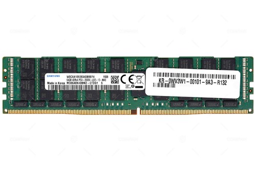 WV3W1 DELL DDR4 64GB 4DRX4 PC4-21333 2666MHZ LRDIMM CL19 - Photo 2/7