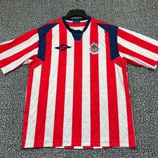 Marval Soccer Chivas de Guadalajara Jersey Shirt Men XL Red White Striped
