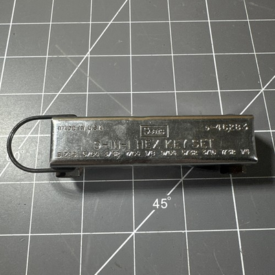 #ad Vintage Sears 9 in 1 Hex Key Set 9 46283 USA Made Folding Allen Wrench Tool $11.98