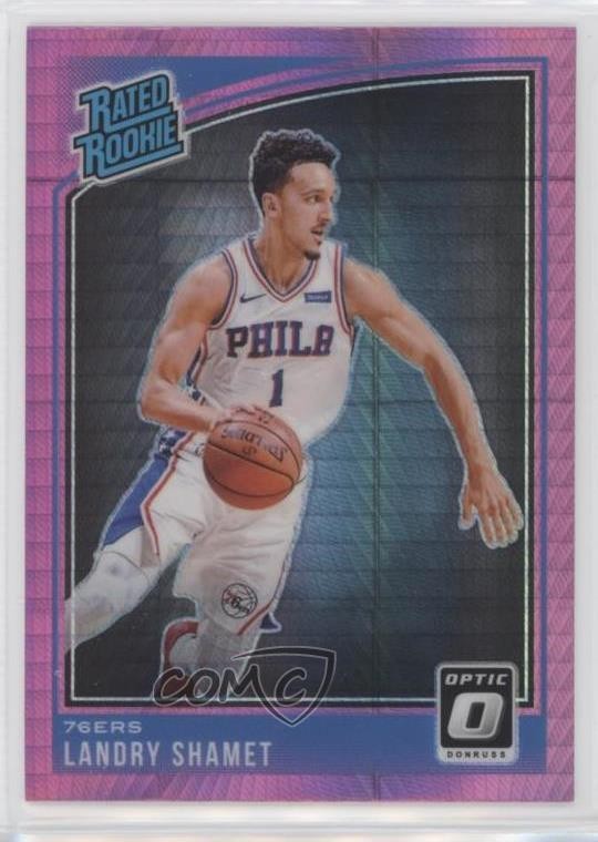 2018-19 Panini Donruss Optic Rated Pink Hyper Prizm Landry Shamet #158 Rookie RC