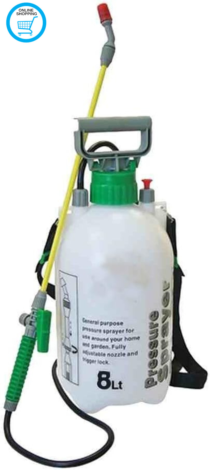 8L GARDEN PRESSURE SPRAYER KNAPSACK WEEDKILLER CHEMICAL FENCE WATER SPRAY BOTTLE