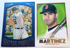 2016 Topps Gypsy Queen Blue Framed J.D. Martinez & 2012 Topps Heritage 2nd Year