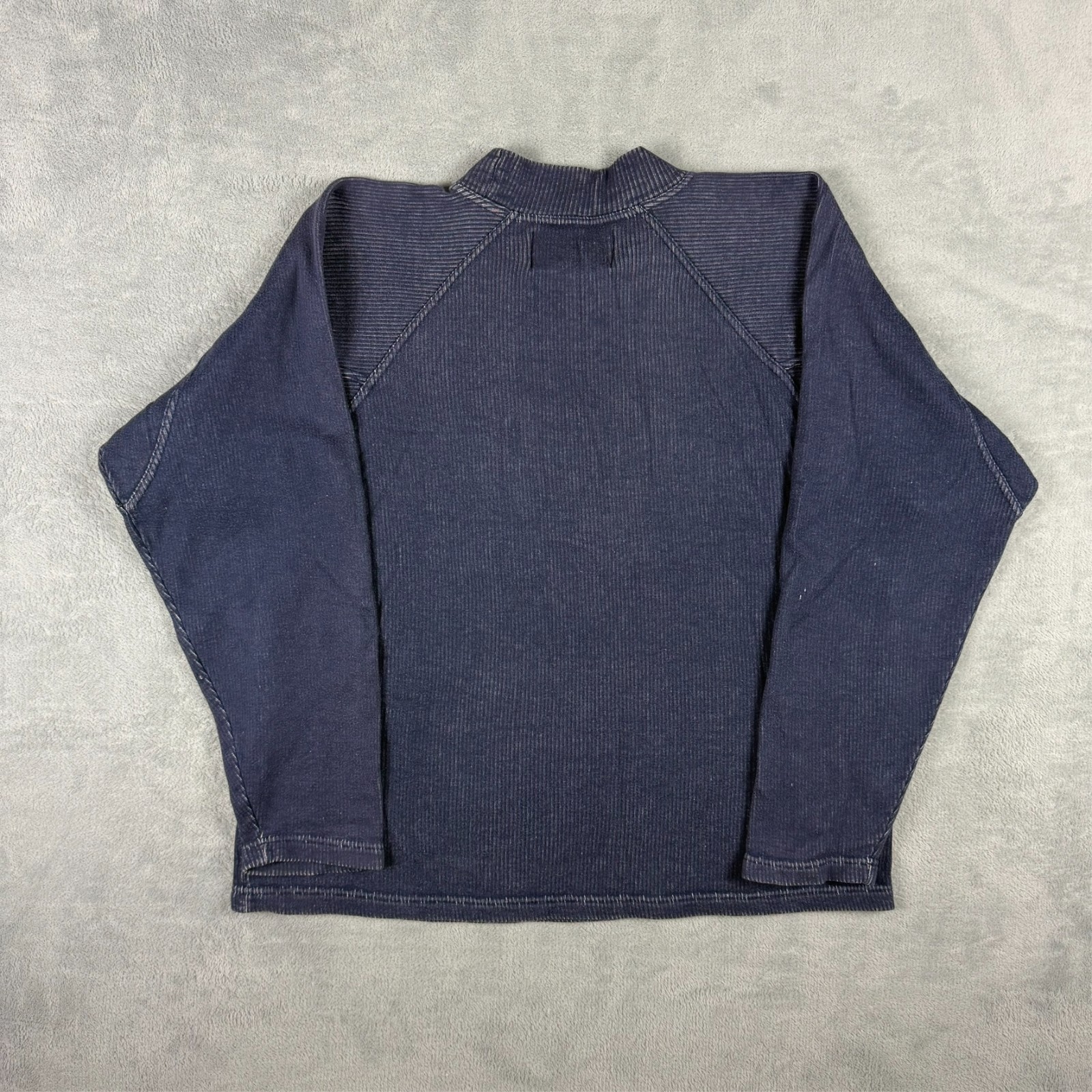 VTG Harley Davidson 2000's Navy Winged Engine Ribbed Oversized Small Sweatshirt image 8