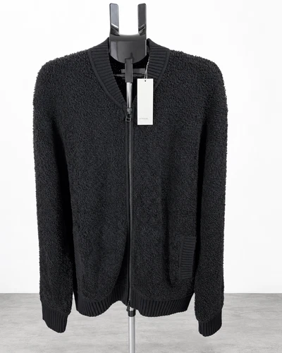 Vince Men's XL Wool Teddy Bomber Jacket Full Zip - product listing photo