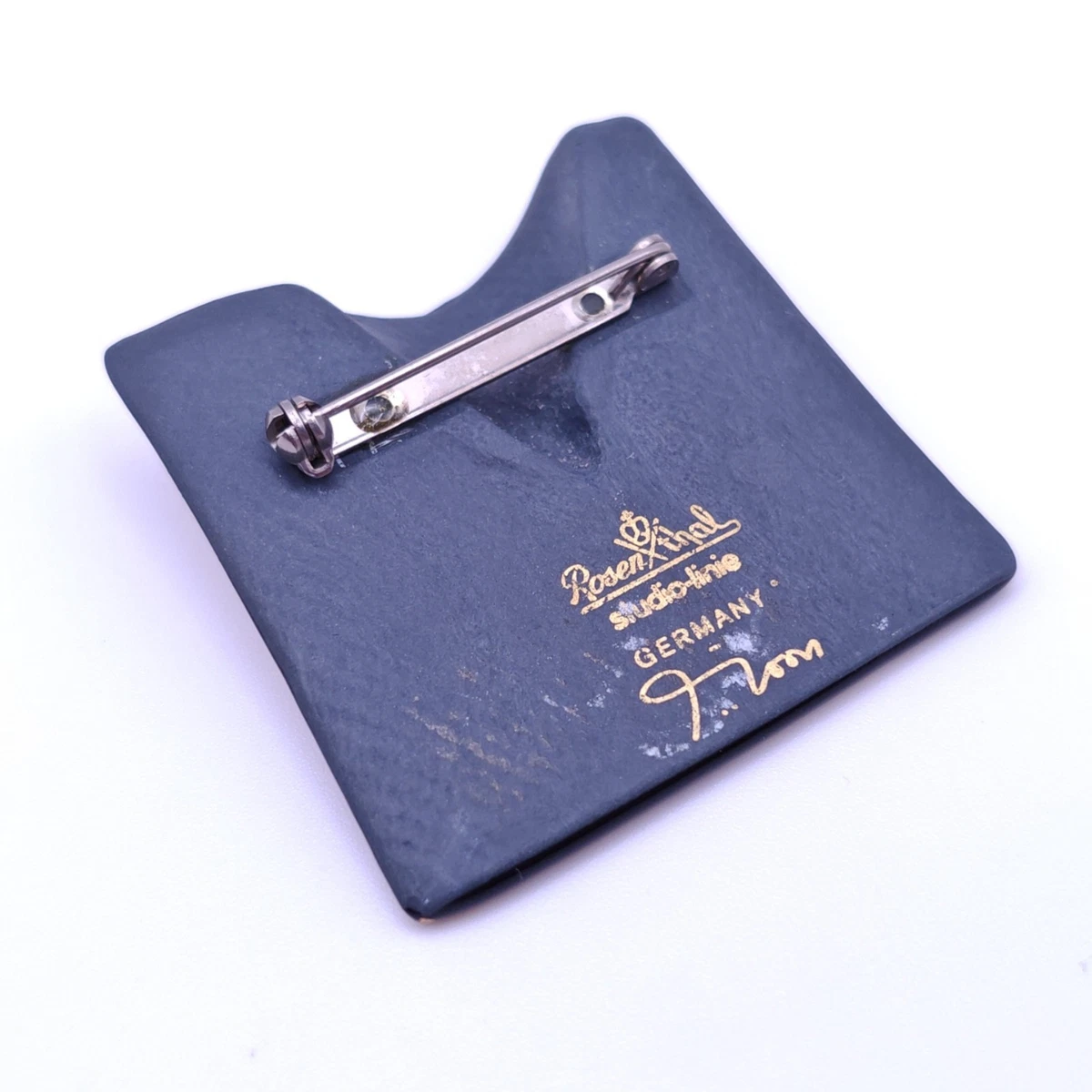 ⭐ Rosenthal Brosche Anstecknadel Stecker Pin Anhänger Perle Stein Gold 073 ⭐