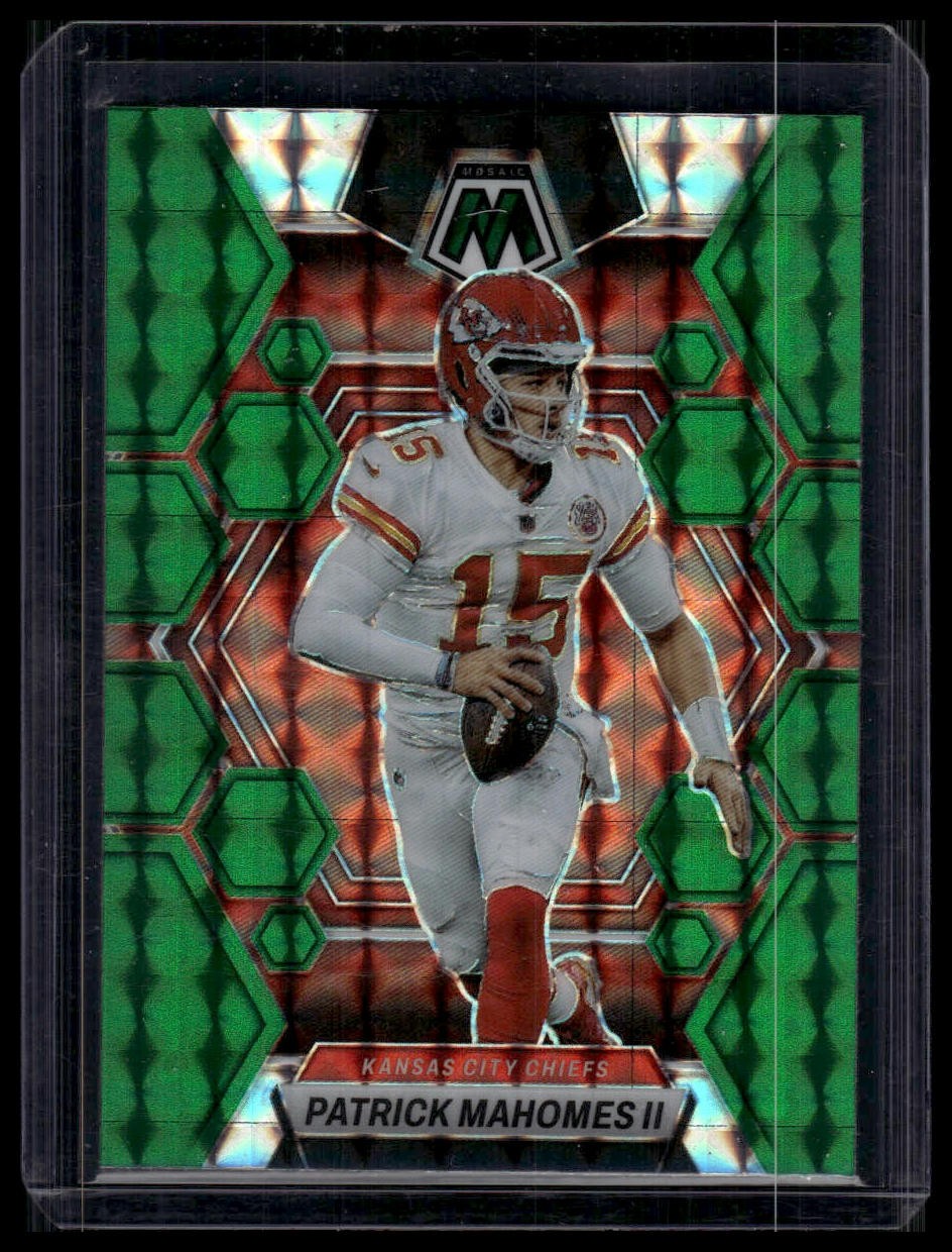 2023 Panini Mosaic #109 Patrick Mahomes II Green Mosaic