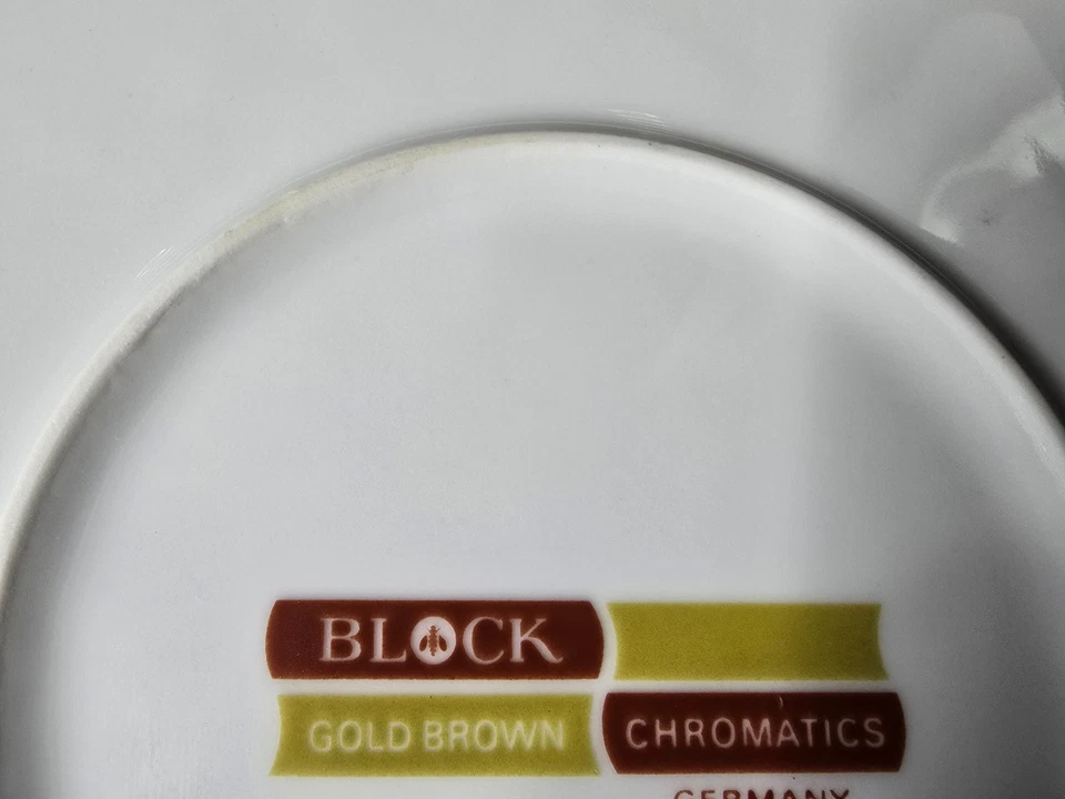 Block Chromatics Gold Brown Salad Plates Set of 12 - 7 3/4 " - Image 2 of 2
