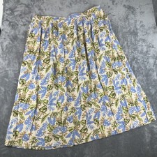 Vintage Sag Harbor Floral Geometric Pattern Midi Skirt Boho Earth Tones Size 20W
