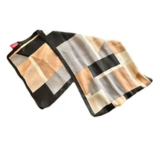 Oscar de la Renta VTG Y2K Geometric Rectangle Silk Scarf  11.5 x 53" Feminine