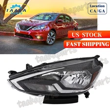 Halogen Headlamp Headlight For 2016-2019 Nissan Sentra Driver Left Side