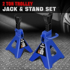 PAIR 2 Ton 4000 lbs Jack Stands Steel Car Lifting Truck Lift Axle Repair Blue