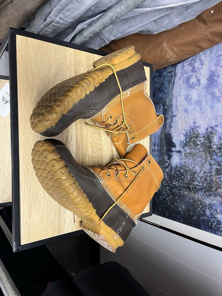 Vintage 1980's L.L. Bean Brown Leather Rubber Rain Snow Boots