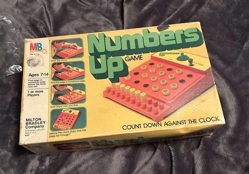 Milton Bradley Numbers Up Board Game 1975 Vintage Complete Set
