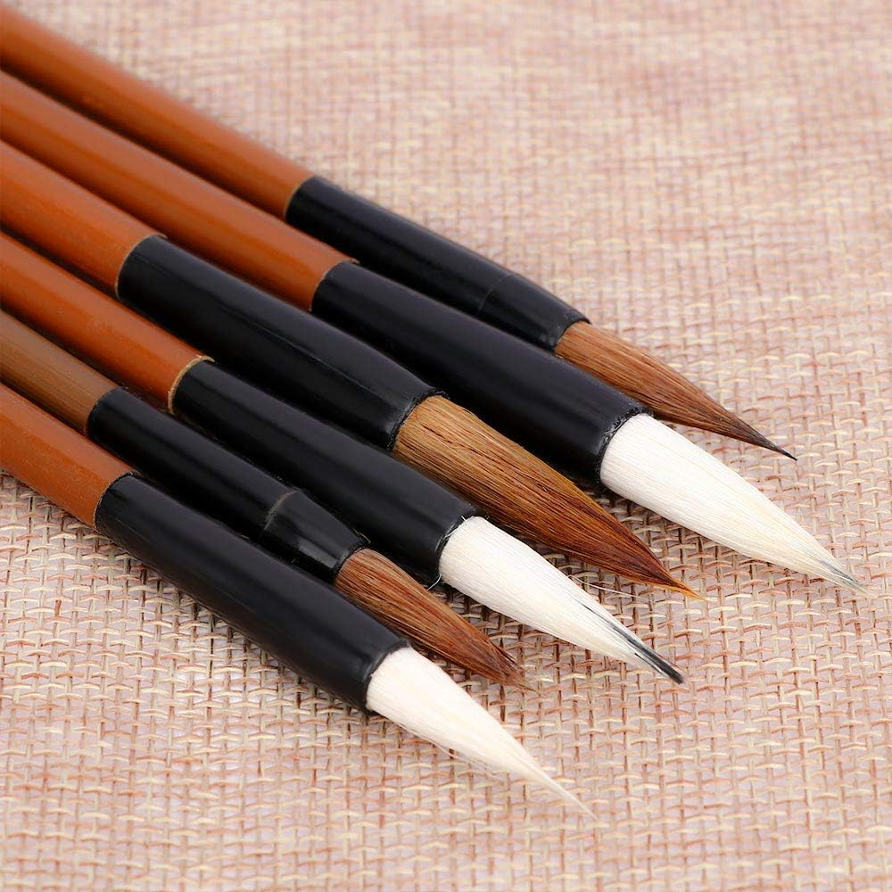 Knana 6Pcs Calligraphy Brushes Painting Writing Brushes Watercolor