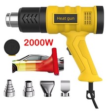2000W Heat Gun Electric Hot Air Gun Stepless Temperature Heater 4 Nozzles Tool