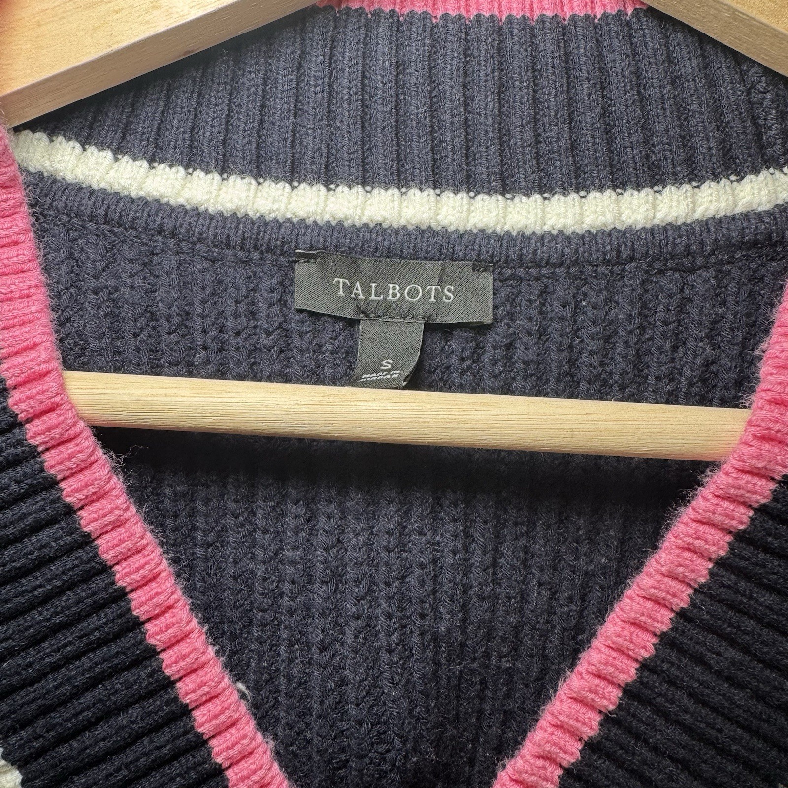 Talbots Plus Drop Shoulder Cable Knit Sweater Ves… - image 4