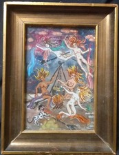MARIO CORTIELLO ANTICO QUADRO DIPINTO RARO ISCHIA NAPOLI