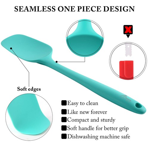 Food Grade Silicone Rubber Spatula Set Kitchen Utensils for Baking, Cooking, ... - Picture 6 of 7