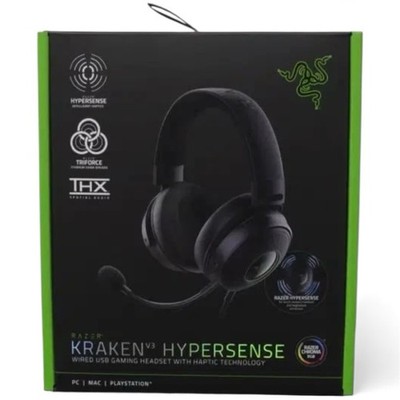 New Razer Kraken V3 HyperSense Wired USB Gaming Headset w/Haptic Technology USB