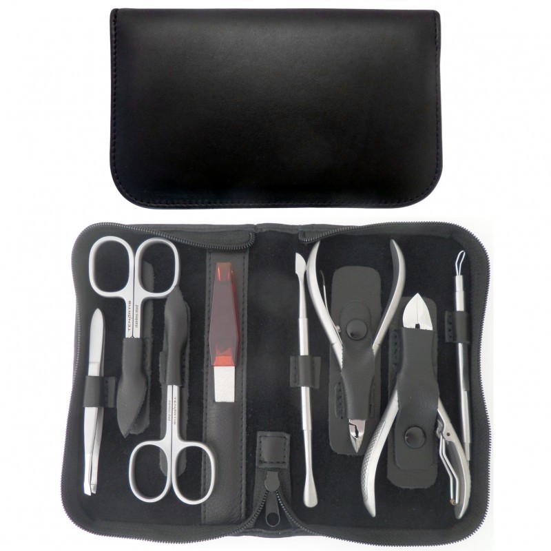 Kit Manicure Viaggio 8 Pezzi Pelle Ruggine | Must-Have Accessori
