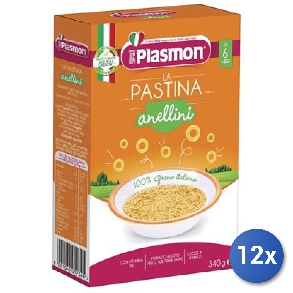 12X Multipack Plasmon Anellini Pasta Gr 300/340