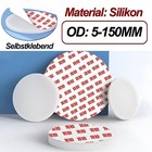 Selbstklebend Silikon Scheiben rund flach Platte Dichtung Stärke 1mm Bis 10mm
