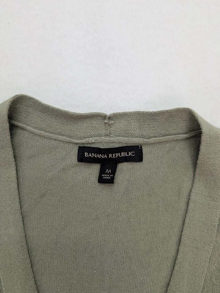 Cárdigan suéter para mujer Banana Republic talla M verde ligero clásico Foto 3 de 4