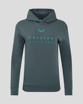 Preston North End Football Kinder Hoodie Castore Grey Pullover - Neu