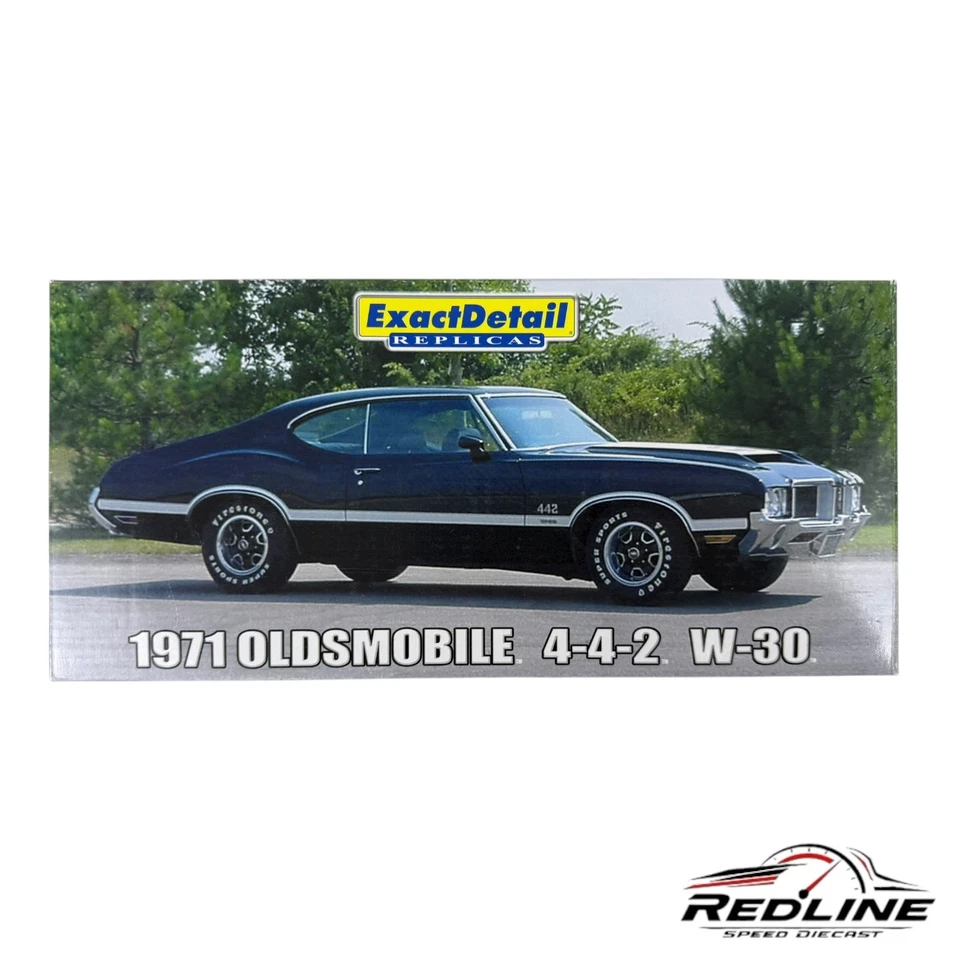 🇺🇸🇺🇸Exact Detail 1971 Oldsmobile 4-4-2 W30 Black 1:18 C3🇺🇸🇺🇸 - Image 2 of 4
