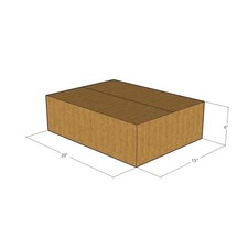 15 20x15x6 Kraft Brown Corrugated Shipping Boxes 32 ECT Single-Wall New