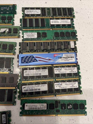 Lot of RAM 16 Pieces, Mixed Manufactures. various All Untested - Afbeelding 2 van 12