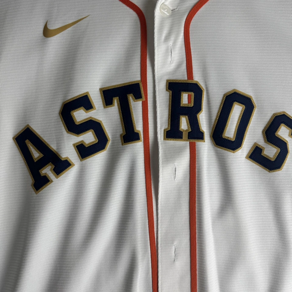 Camiseta deportiva de béisbol MLB 2022 Nike de los Astros de Houston Gold Rush grande para hombre Foto 3 de 4
