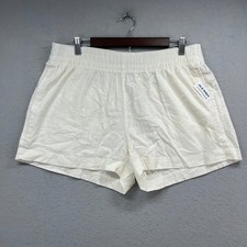 Old Navy Shorts Womens L White Linen Blend Pull-On Casual Summer Beach NWT