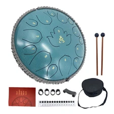 Rain Drum for Outside Garden,13 Inches 15 Notes Steel Tongue Drum,C Major
