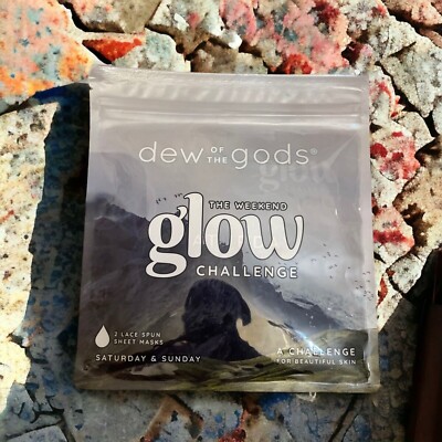 Dew of the Gods The Weekend Glow Challenge   2 Lace Spun Sheet Masks Skincare