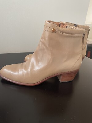 Pierre Cardin Taupe, Leather Booties Boots, Made in Spain,  Size 7 1/5