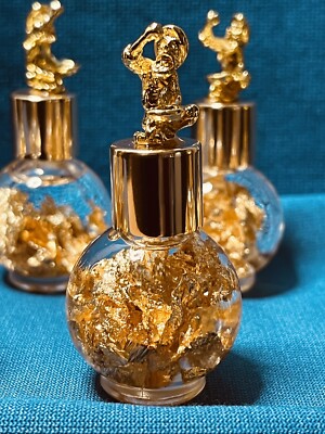 24K Gold Leaf Flakes in Gold Miner Topper Glass Vial | eBay