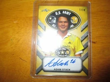 ADAM STACK Oregon 2017 Leaf Army All-American Yellow Tour Autograph #7/10 AUTO