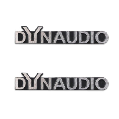 DYNAUDIO Aluminum logo badge replacement piece 47mm(1.85'')X6mm(0.23'')